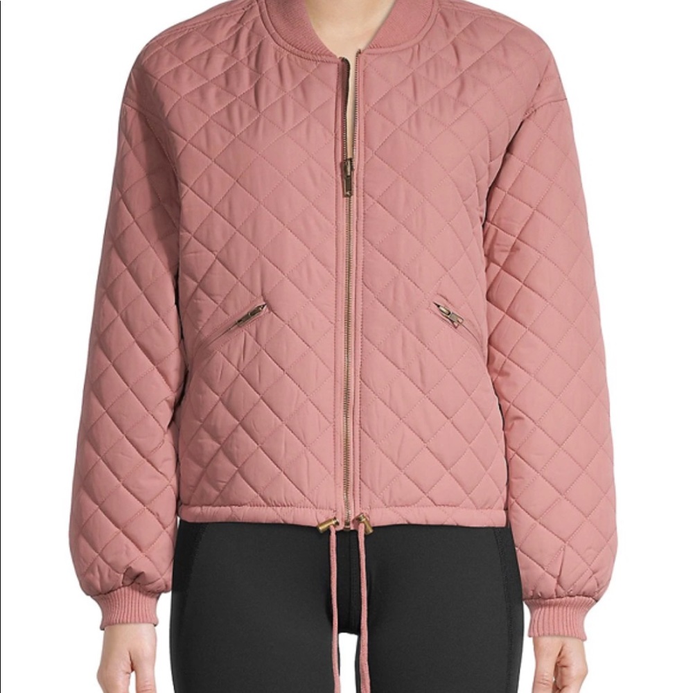 Betsy Johnson Quilted Pink Bomber